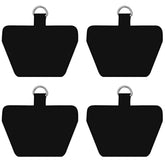 4-Pack Universal Phone Lanyard Tether Connector with Adhesive Black