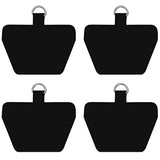 4-Pack Universal Phone Lanyard Tether Connector with Adhesive Black