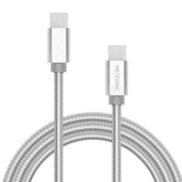 Usb C Cable, Type C To Type C Metal Braided Charging Cable 3.3Ft Pd 65W Fast Charge Data Sync Transfer Cord