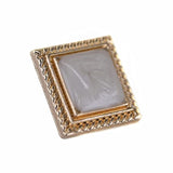 20 Pcs Vintage Square Gray Enamel Metal Shank Sewing Buttons For Coats