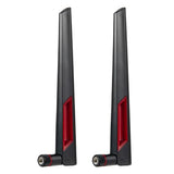 Wifi 6 6E Tri-Band 2.4Ghz/5Ghz/6E 9Dbi Omnidirectional Antenna For Pc Desktop Computer Pci-E Wifi 6E Network Card Usb Bluetooth Card Wireless Router2Pack-Black