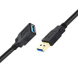 Usb 3.0 Extension Cable 10Ft Usb3.0 Type A Male To Female Extender Cable Usb 3.0 Cord Compatible For With Usb Keyboard,Mouse Usb Extender(Black 10Ft)