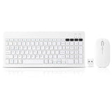Bluetooth Keyboard And Mouse Combo Rechargeable Portable Wireless Keyboard Mouse Set For Apple Ipad Iphone Ios 13 And Above Samsung Tablet Phone Smartphone Android Windows (White)