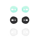 Ear Tips Ear Gels Anti-Slip Earuds Cover Silicone Compatible With Air Pod 2 & Air Pod 1 Or Ear Pod ? Fit In Case ? 3 Pairs White/Black/Mint Green Wbg