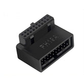 Usb 3.0 90 Degree Motherboard Adapter 19 Pin/20 Pin Male To Female Extension A