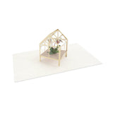 Laser-Cut Pop-Up Orchid Flowers In Victorian Greenhouse Greeting Card With Coordinating Envelope- Just Because, Thinking Of You, Anytime, Blank Inside, Valentine'S Day, Mother'S Day (Have A Beautiful Day)