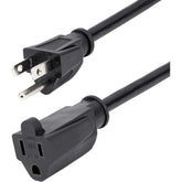 StarTech.com 10 Ft Power Cord with 125 Volts at 13 Amps - 16 AWG Power Extension Cable Cord - NEMA 5-15R to NEMA 5-15P (PAC10110)