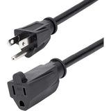 StarTech.com 10 Ft Power Cord with 125 Volts at 13 Amps - 16 AWG Power Extension Cable Cord - NEMA 5-15R to NEMA 5-15P (PAC10110)