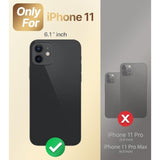 For Iphone 11 Case With Stand, Phone Case With Double Ring Kickstand, Women Girls Bling Luxury Protective Case Heart For Iphone 11, Black