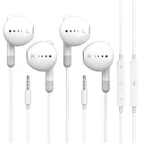 2Pack Wired Earbuds with Microphone, 4.0Ft Length Wired in-Ear Headphones, 3.5mm Jack Wired Earphones Compatible with Mobile Phones / MP3 /