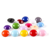 120Pcs Pearl Buttons 10Mm Small Pearl Half Resin Dome Cap Copper Base