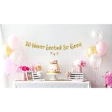 70 Never Looked So Good Gold Glitter Banner - 70Th Anniversary And Birthday Party Decorations