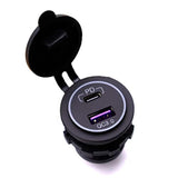 Waterproof 12V Qc3.0 Power Outlet Charger, Qc3.0 Usb A & Pd Type C Car Socket Charger Power Socket Port For Car Marine Boat Rv Truck