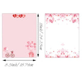 52 Set Happy Valentine'S Day Letterhead Paper 8.5X11Inch Red Pink Love Heart Letter Writing Paper Valentines Stationery Writing Papers Of Valentine'S Day, Wedding Bridal Shower Invitation Letterhead