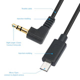 1FT USB Micro 15pin to Right Angle 3.5mm timecode Cable;Camera FX3 timecode Cable for Sony FX-30 A7M3 A7M4 A7S2 A7S3