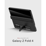 Miimall for Samsung Galaxy Z Fold 4 Case with Privacy Screen Protector, Built-in Convenient Adjustable Kickstand & Magnetic Hinge Protection All-Inclusive Protective Case for Galaxy Z Fold 4 5G(Black)