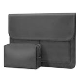 MOSISO Laptop Case 13 inch, 13 inch Laptop Sleeve Compatible with MacBook Air M4 M3 M2 M1 2025-2018 / Pro M2 M1 2025-2016, PU Leather Flap Carrying Case with Stand&Small Pouch, Slate Gray