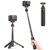VRIG 15.9" X5 Extended Mini Camera Tripod for Insta360 Ace Pro2,360 Portable Magnetic Quick Release Selfie Sticks Handle Grip Vlog Monopod for