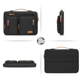 MOSISO 360 Protective Laptop Case 13.3 inch, 13-13.3 inch Laptop Sleeve Compatible with MacBook Air/Pro 13/Pro 14, HP Dell Acer, Side Open Carrying Computer Bag with 5 Accessory Pockets&Belt, Black