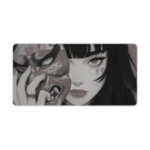 Samurai Large Mouse Pad Japanese Anime Girl Mousepad Gaming Cool Desk Mat Desk Pad For Keyboard And Mouse Mat Non-Slip Base 30X60Cm
