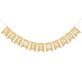 Let It Snow Banner Christmas Decorations For Home Mantle Fireplace Snowflake Bunting Garland For Winter Wonderland Decorations Ready To Hang Holiday Decor Burlap Bunting Wall Decor