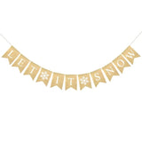 Let It Snow Banner Christmas Decorations For Home Mantle Fireplace Snowflake Bunting Garland For Winter Wonderland Decorations Ready To Hang Holiday Decor Burlap Bunting Wall Decor