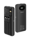 3C Certified Power Bank - 10000mAh 20W Fast Charging Battery Pack with Built-in 4 Cable Smart LED Display Flight-Approved Portable Charger Travel