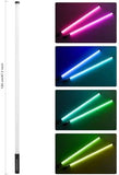 4 Pack 4FT RGB LED Tube DJ Light Bars with Stands 5000mAh Battery Powered Event Lights