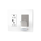 Legrand radiant RWC826USBWCCV2 Wireless USB Charger with 15 Amp Tamper Resistant Outlets and Type A USB Charging Port, for All Qi Enabled Smartphones, White (1 Count)