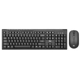 Wireless Keyboard And Mouse Combo, Rk211 2.4G Full-Sized Ergonomic Keyboard Mouse,4 Dpi Adjustable Cordless Usb Keyboard And Mouse For Computer/Laptop/Windows/Mac