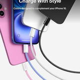 2 Pack 6.6FT USB C to USB C 60W Fast Charging Cable for iPhone Samsung Pixel iPad