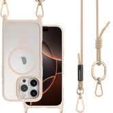 Case For Iphone 16 Pro 6.3" - Case With Crossbody Strap, 16Ft Drop Protection, Compatible With Magsafe | Roam M (Rosé)