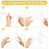 100 Pcs White 260 Balloons – Long Twisting Balloons for Arch & Party Decorations