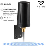 9Dbi Wifi 6 6E Tri-Band 2.4Ghz + 5 Ghz + 6Ghz Wall Mount Antenna For Wifi 6 6E Router Hotspot Pc Desktop Computer Pci-E Network Card Reolink Security Camera Signal Booster