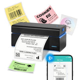 Bluetooth Shipping Label Printer T001-Plus Wireless 4X6 Thermal Label Printer For Small Business Support Android Iphone & Windows Widely Used For , Shopify, Etsy, Usps