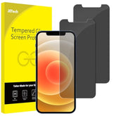 JETech Privacy Screen Protector for iPhone 12/12 Pro 6.1-Inch, Anti Spy Tempered Glass Film, 2-Pack