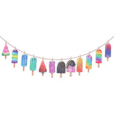 Popsicle Banner Garland Luau Hawaii Beach Summer Party Backdrop Decoration