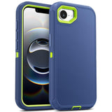 Case For Iphone 16E 2025, Heavy Duty & Rugged Dual-Layer With Usb C Port Anti Dust Protection Shockproof Phone Cases, Anti-Scratch Armor Back Cover For Iphone 16E 2025 6.1-Inch, Blue Green