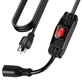 Extension Cord With Switch On/Off Waterproof Switch 3Ft No Plugging And Unplugging Invintage Stereo Devices Without Built-In Power Switch(3 Ft)