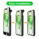 Battery Case For Iphone 15, Upgraded 10000Mah Rechargeable Portable Charging Case With Wireless Charging Compatible For Iphone 15 (6.1 Inch) With Carplay Extended Battery Pack Charger Case (Black)