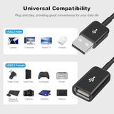 3 In 1 Usb Y Splitter Cable 1Ft/30Cm, Usb Power Splitter Cable, Usb2.0 Male To