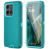 Phone Case For Motorola Moto G Stylus 5G 2025 Case With Hd Screen Protector, Heavy Duty Shockproof & Cover Phone Case For Moto G Stylus 2025,Lakeskyblue