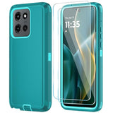 Phone Case For Motorola Moto G Stylus 5G 2025 Case With Hd Screen Protector, Heavy Duty Shockproof & Cover Phone Case For Moto G Stylus 2025,Lakeskyblue