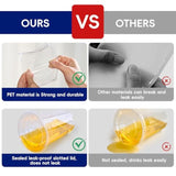 500 Pack 20 Oz Clear Plastic Cups With Flat Lids, Disposable Iced Coffee Cups, Bpa Free Premium Crystal Smoothie Cup For Party, Lemonade Stand, Cold Drinks, Juice, Milkshake