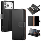 Compatible With Iphone 17 Pro Max Wallet Case With Card Holder,Women Men Rfid Blocking Pu Leather Folio Flip Tpu Protective Cover Credit Card Slots,Phone Case For Apple 17 Pro Max,Black