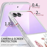 Phone Case Pink Floral For Samsung Z Flip 7, Ultra Slim Soft Shockproof, Never Yellow Cover For Samsung Flip 7 Case Women