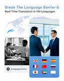 AI Translation Earbuds Real Time 188 Languages,80H Playtime Translator Earbuds,Audifonos Traductores Inglés Español,Wireless Ear Headphone Bluetooth