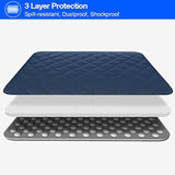 Rainyear 15 Inch Laptop Sleeve Diamond Pu Leather Case Shockproof Zipper Cover Carrying Bag Specially Compatible With 15.4" Macbook Pro/Air, Surface Laptop 3/4 15", New Xps 15 Touch (Navy Blue)