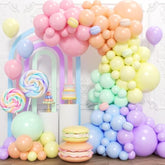 Pastel Rainbow Balloons Arch Kit 174Pcs, Macaron Assorted Colorful Spring Balloon Garland Kit For Spring Easter Baby Shower Wedding Gender Reveal Anniversary Birthday Party Decorations