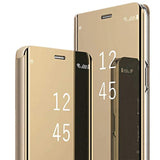 Galaxy S26 Ultra Clear View Mirror Flip Case with Kickstand for Samsung S26 Ultra Phone